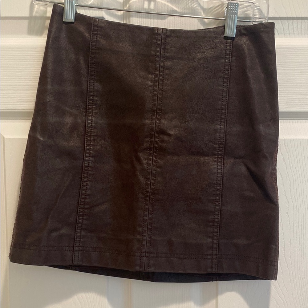 Free People Brown Mini Skirt Cocktail